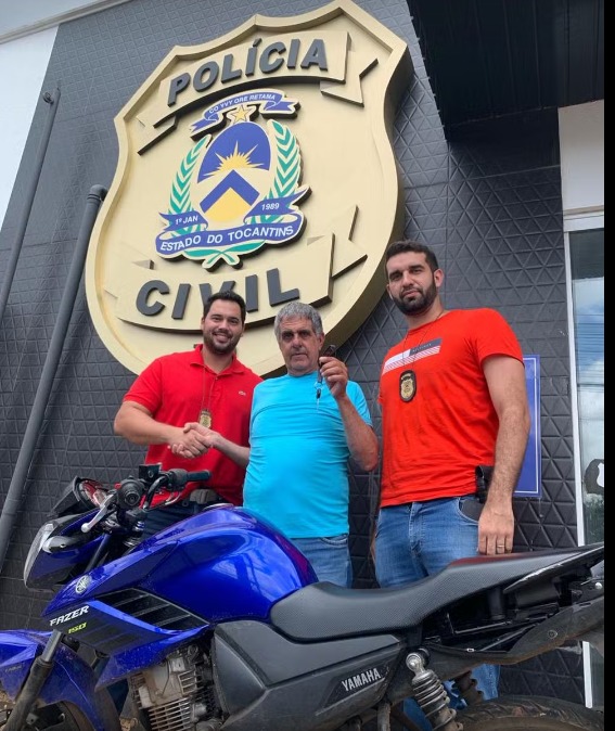 Mototaxista deixado amarrado às margens da TO-080 após assalto recupera moto roubada por passageiro